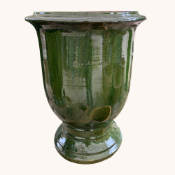 Vase Florence patiné – finition vert foncé